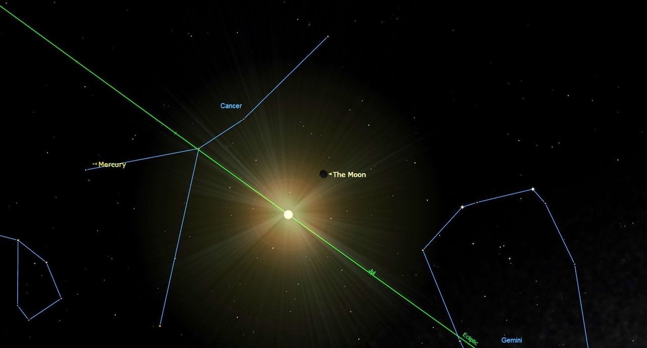 New moon of July 2025 sees Saturn swim with the fishes tonight