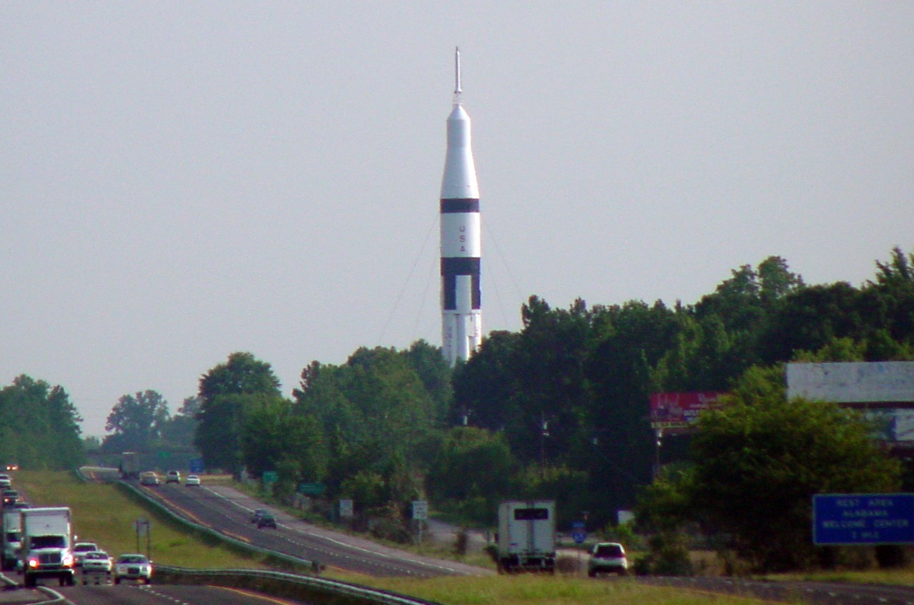 Saturn IB rocket no longer safe to keep standing at Alabama rest stop