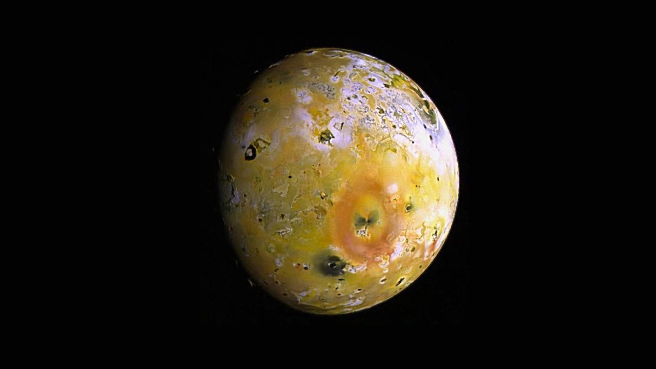 Jupiter's violent moon Io has been the solar system's most volcanic body for around 4.5 billion years