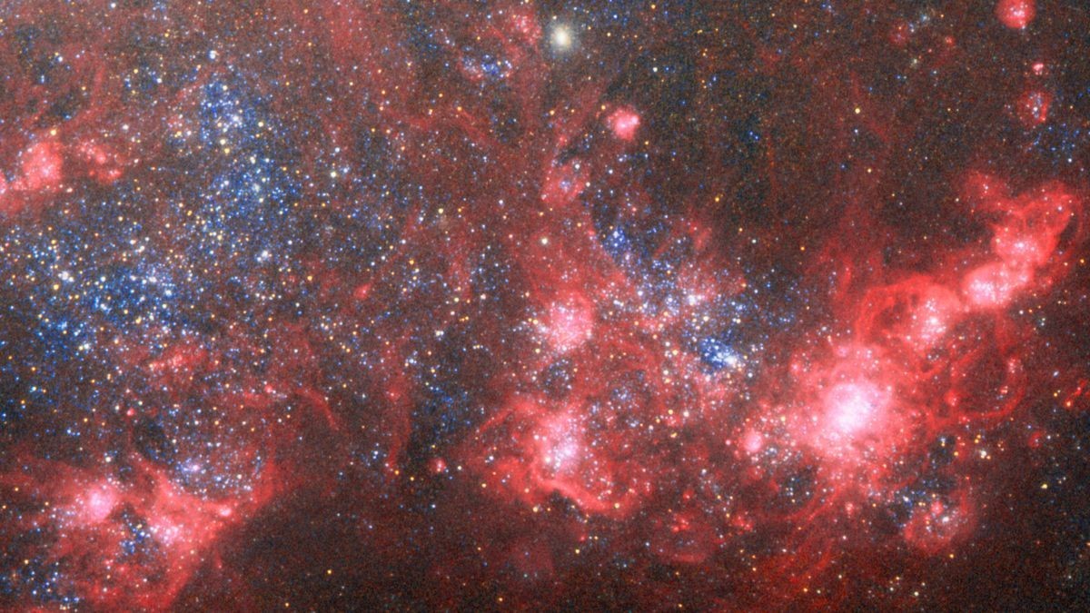 Dwarf galaxy glows red in the Hunting Dogs constellation | Space photo of the day for June 25, 2025