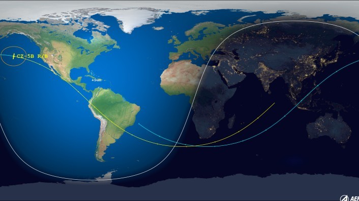 A 25-ton Chinese rocket booster will crash to Earth today. What's the risk?