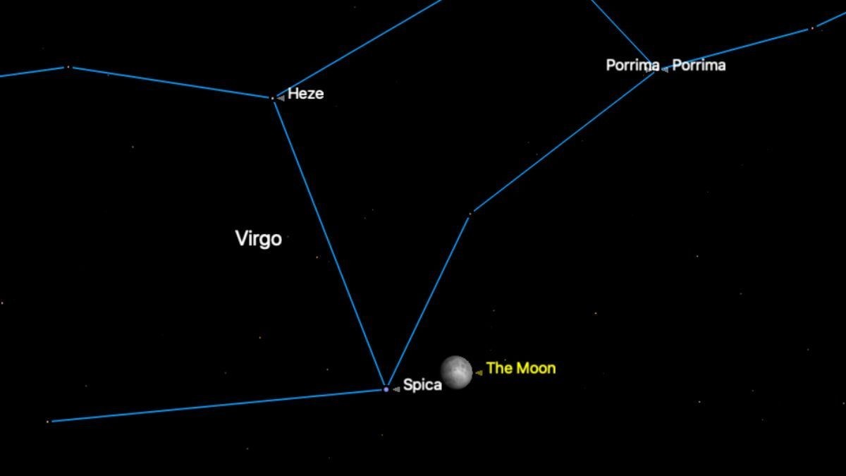 Watch the moon and bright star Spica meet in a celestial dance on May 9