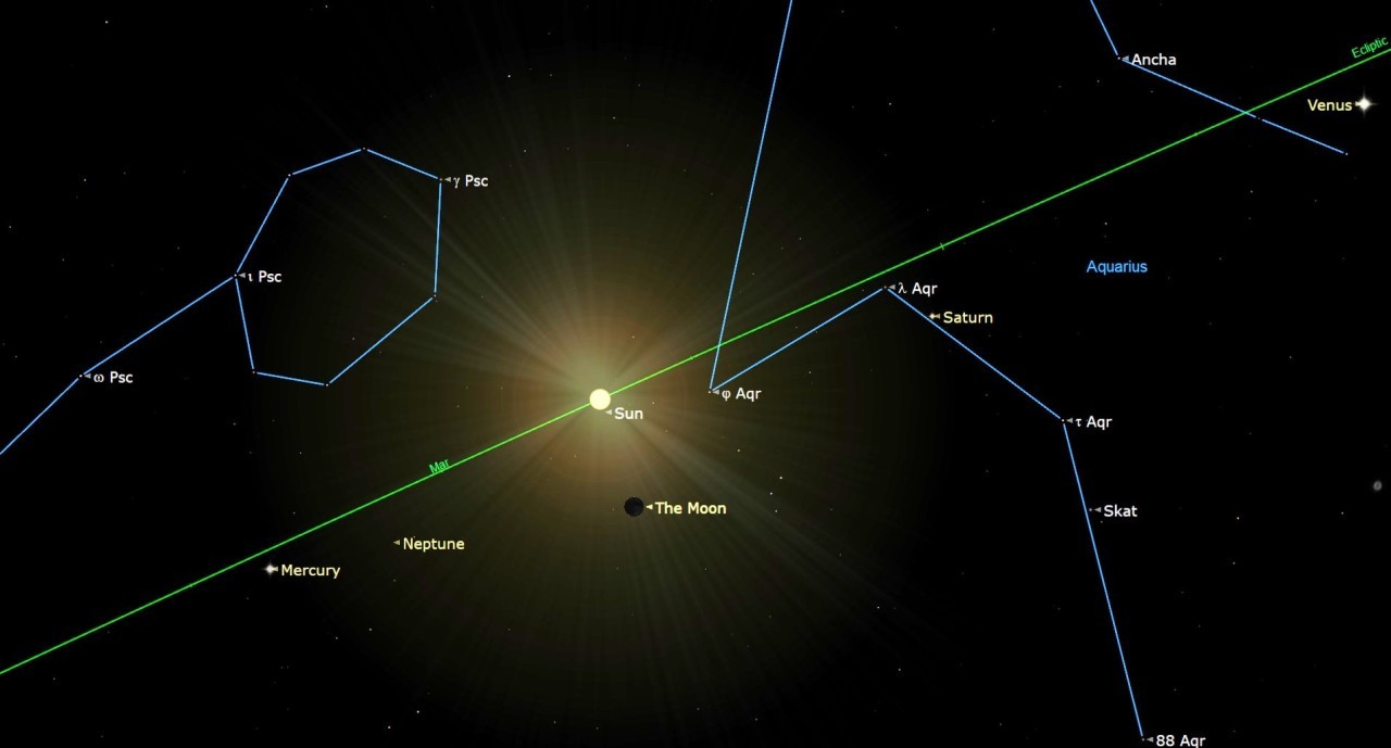 The new moon lets the winter constellations shine tonight