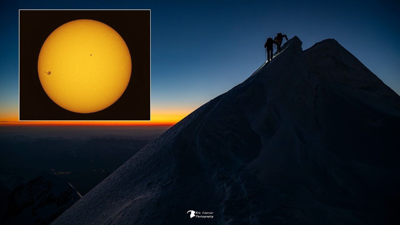 Record-breaking high-altitude shot of sun's surface captured from one of Europe's tallest mountains (photo)