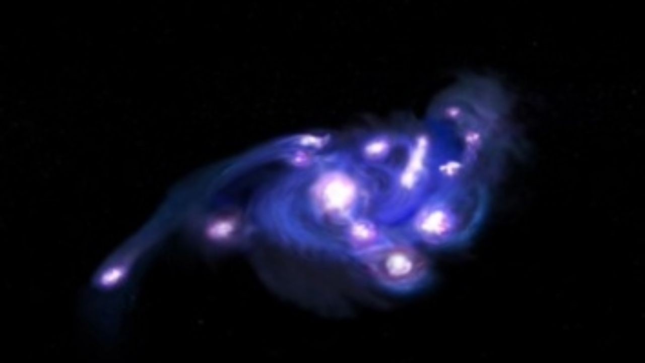 Astronomers find bizarre 'Cosmic Grapes' galaxy in the early universe. Here's why that's a big deal (photo)