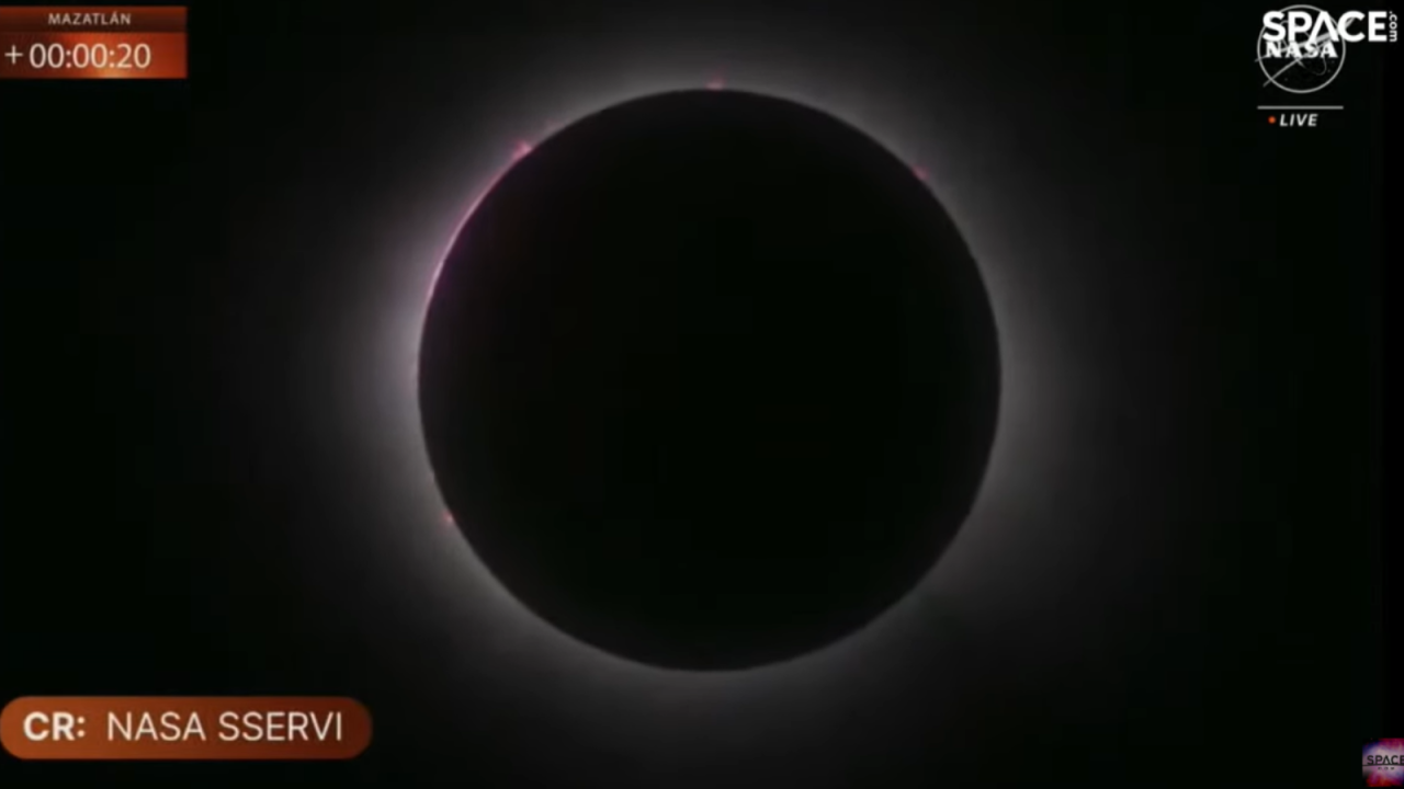 Total solar eclipse 2024 has begun and here are the first views!