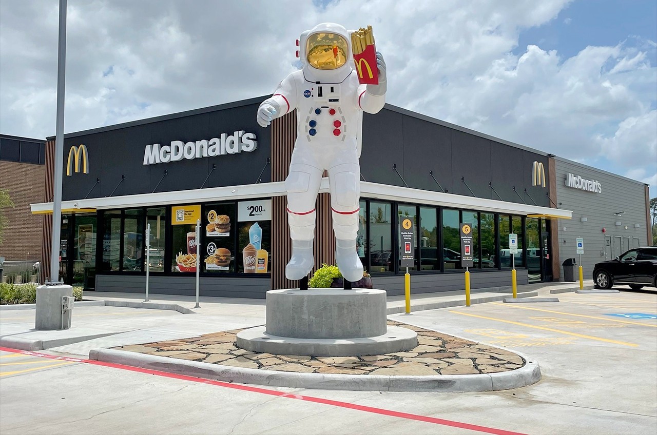 McDonald's moonman: Apollo astronaut statue erected at Houston-area restaurant
