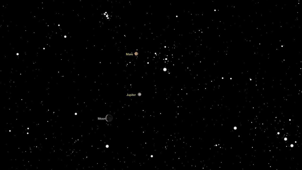 The moon, Mars and Jupiter form a predawn triangle on July 31. Here's how to see it