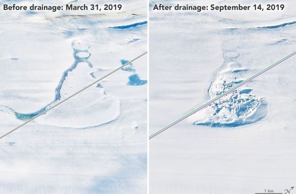 NASA uncovers hidden system of mysteriously draining lakes under Antarctica
