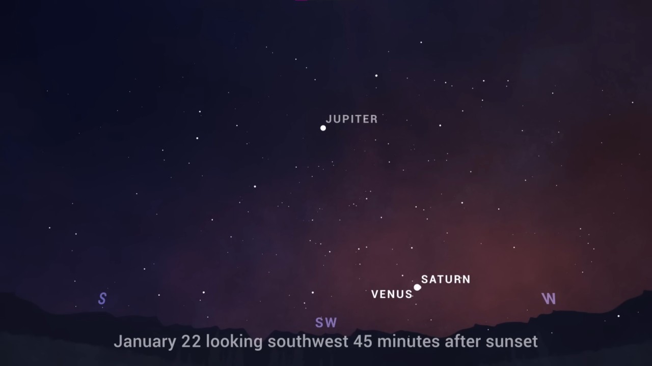 See the conjunction of Venus and Saturn in free webcast on Jan. 22